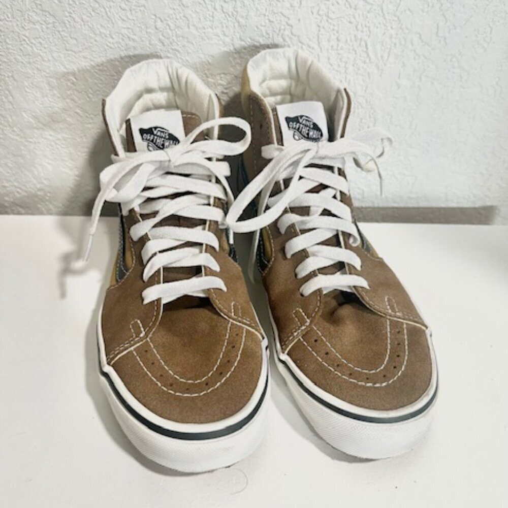 Vans Unisex Shoes Sk8-Hi High Top Leather Suede Walnut Mens US 7.5 Womens US 9 - Picture 15 of 16